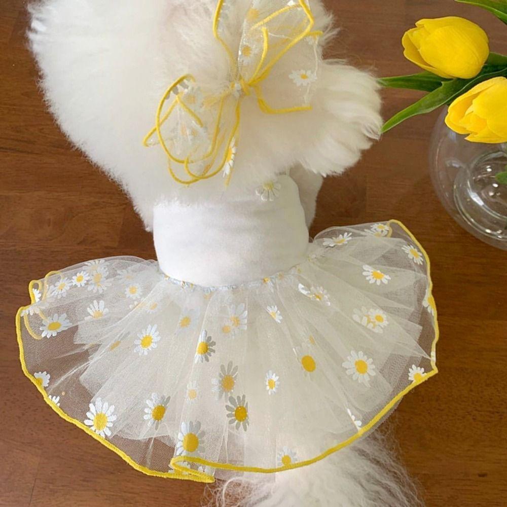 Yarn Pet Princess Dress Fashion Cat Strawberry Clothing Designer Small Dog Skirt  Cat