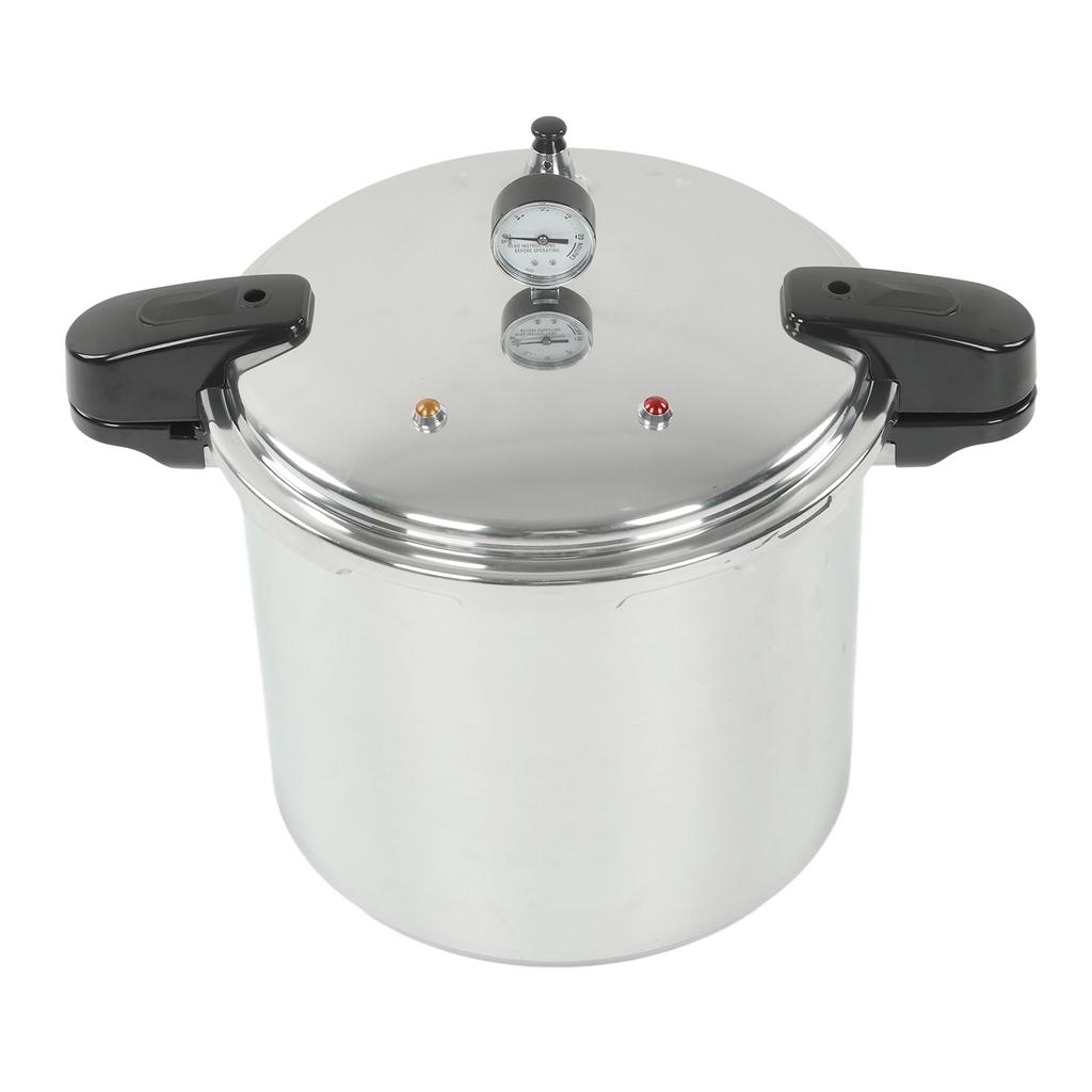 Pressure Cooker Aluminum Alloy 23L Pressure Cooker with Gauge Multifunctional Pressure Canner for Home Restaurant Hotel