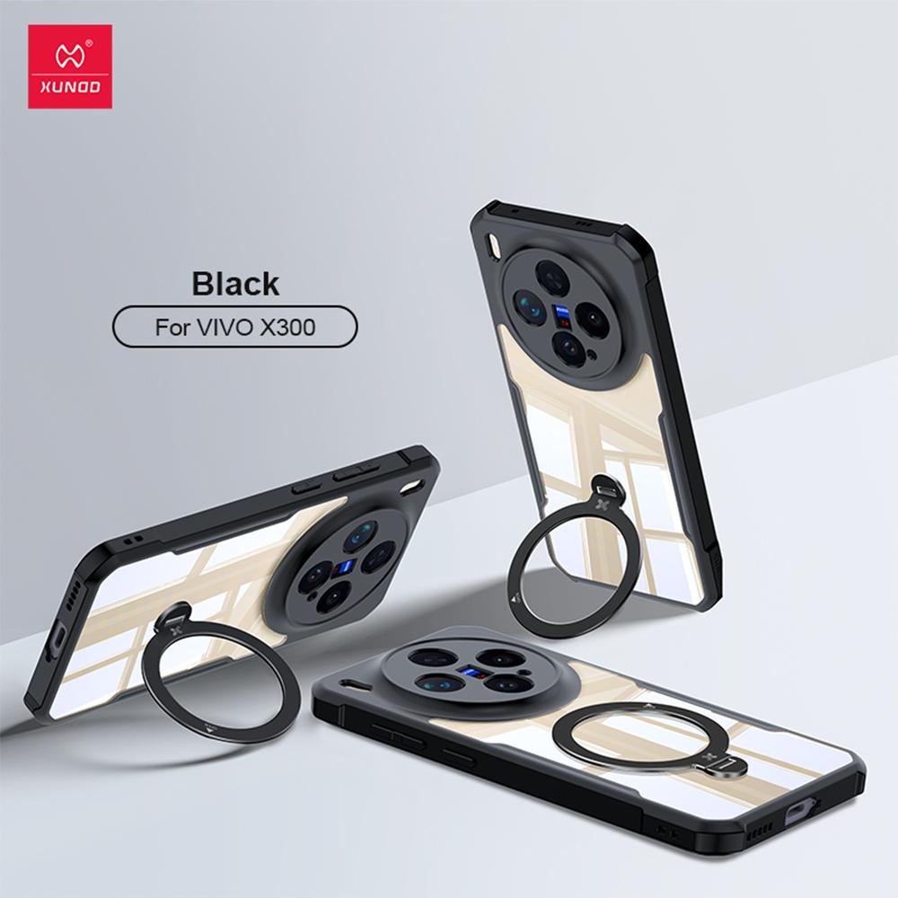 XUNDD Fodral För VIVO X300 Pro X300 Ultra Stötsäkert Airbag-skydd med Magnetiskt Stöd Stöd PC+TPU Genomskinligt Funda Capinha