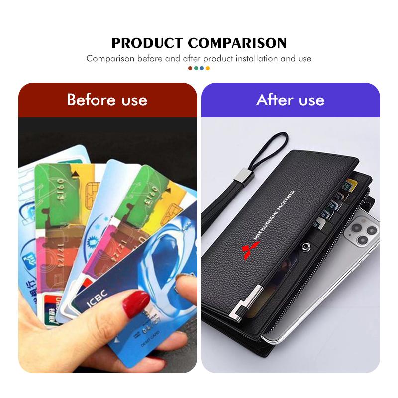 For Mitsubishi Men's Long Wallet Multi-card Slot Card Holder Business Wallet Outlander Lancer L200 ASX Pajero Grandis Eclipse