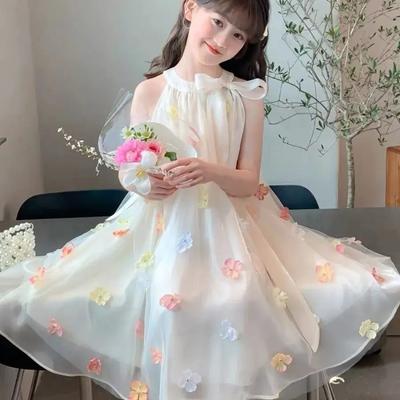 Summer Mesh Vest Dress  Kids Princess Girl Dresses Korean Reviews Many Girls Clothes Women's