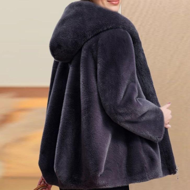 

Утепленные Зимние Модные Толстовки с Капюшоном, Длинный Рукав, Однотонный Коралловый Флис, Тренч, Женская Одежда, Свободный Повседневный, Карманы, Корейский Шик, Топы 4XL фиолетовый