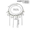 Ingemark Retro Exquisite Imitation Pearl Tassels Pendant Necklace Women Trendy Charm Clavicle Chain Wedding Bridal Jewelry Gift