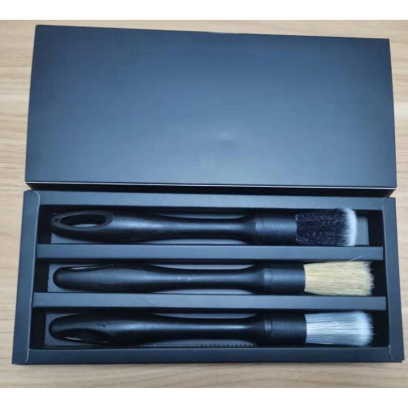 3Pcs Car Detailing Brush Set Soft Bristle Car Cleaning Brush Tire Wheel Brush