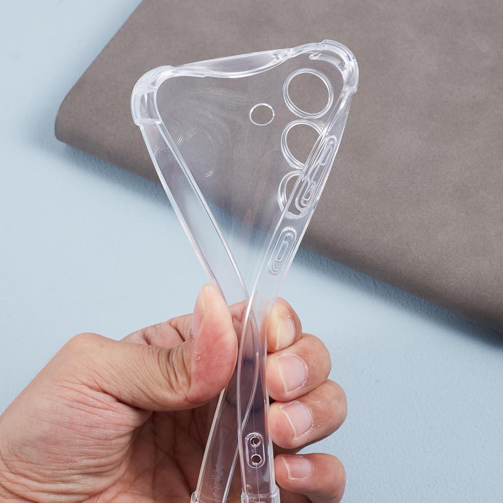 For Samsung Galaxy S24 Case Precise Cutout Transparent Phone Cover with Lanyard