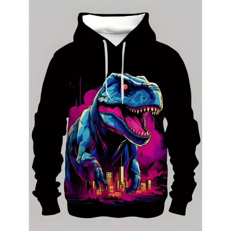 Men s 3D striped print long-sleeve hoodie, comfortable, breathable and versatile men s top M