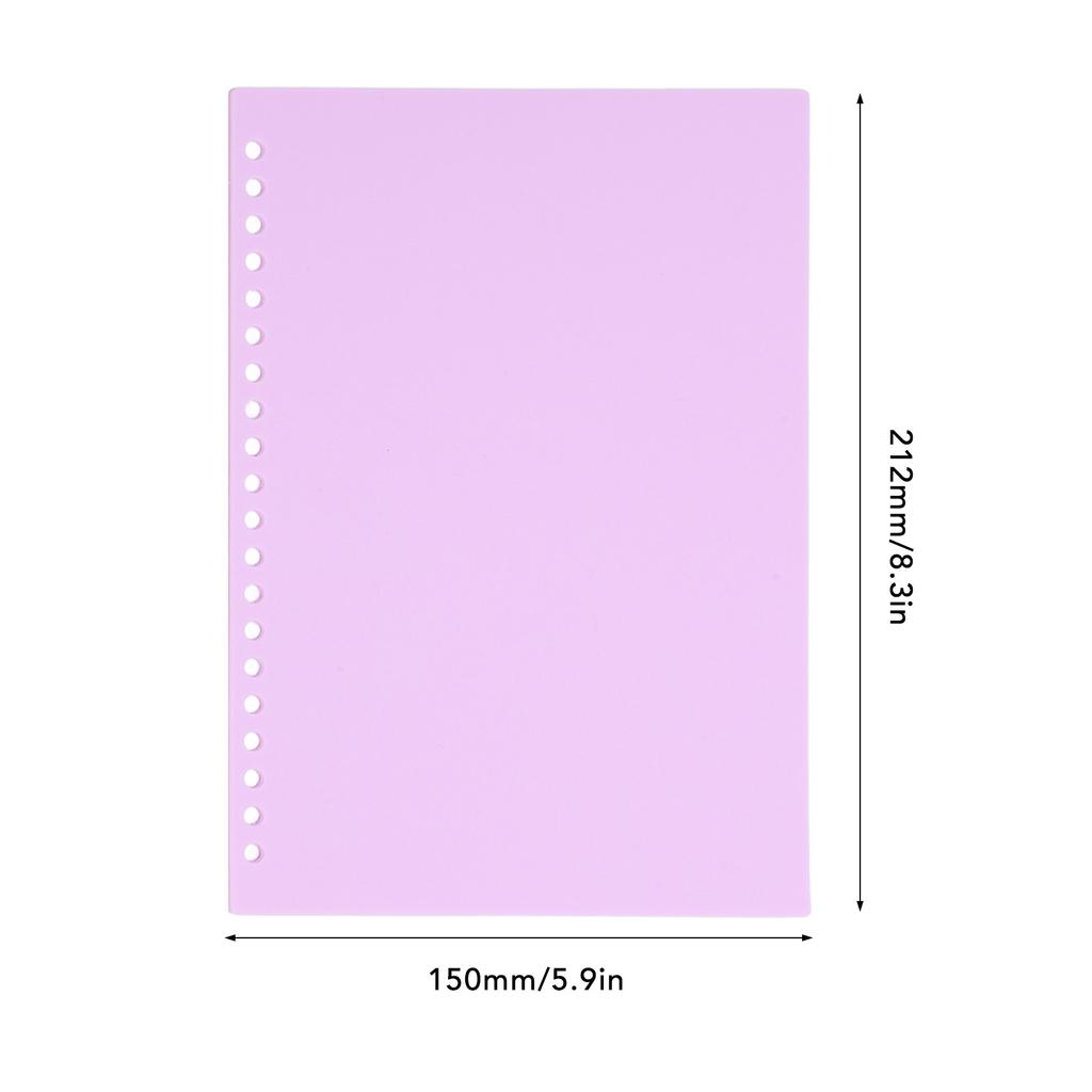 20 Sheets Loose Leaf Binding Cover 20 Holes Flexible PP Plastic Loose Leaf Presentation Binding Case