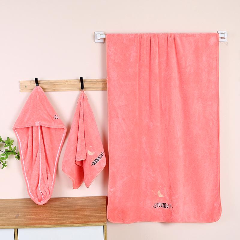 Coral Fleece Soft Absorbent Towel Set for Face and Bath - Thickened for Men and Women