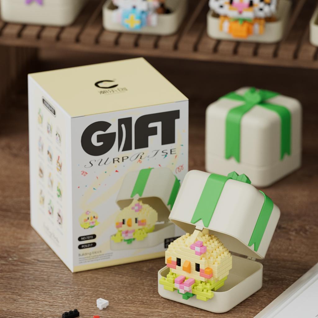 Animal Gift Box Series Desktop Decoration Holiday Gift-Halloween/Thanksgiving/Christmas Gift