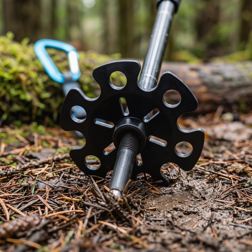 8Pcs Rubber Trekking Pole Replacement Accessory Black Walking Hiking Stick Accessory Hiking