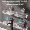 Yousheng Bathroom Storage Rack with Suction Cup Strong Load-bearing Self-draining Shampoo Sponge Holder Multi-Function Organizer