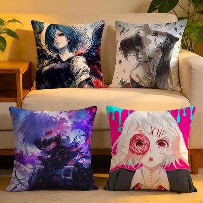 Cushion Cover  Linen  SkinFriendly Soft Decorative Case for Sofa Home Decor Cool Anime TTokyo GhoulS Pillow Cover