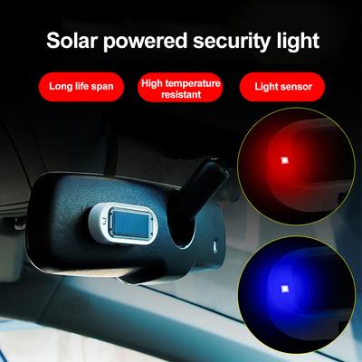 Güneş Simülasyonlu Hırsızlık Önleyici Uyarı Işığı Evrensel Araba Otomotiv Sahte LED Güneş Enerjili Taklit Yanıp Sönen İkaz Lambası