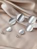 Metallic Glossy Triple-Round European & American Style Korean Earrings