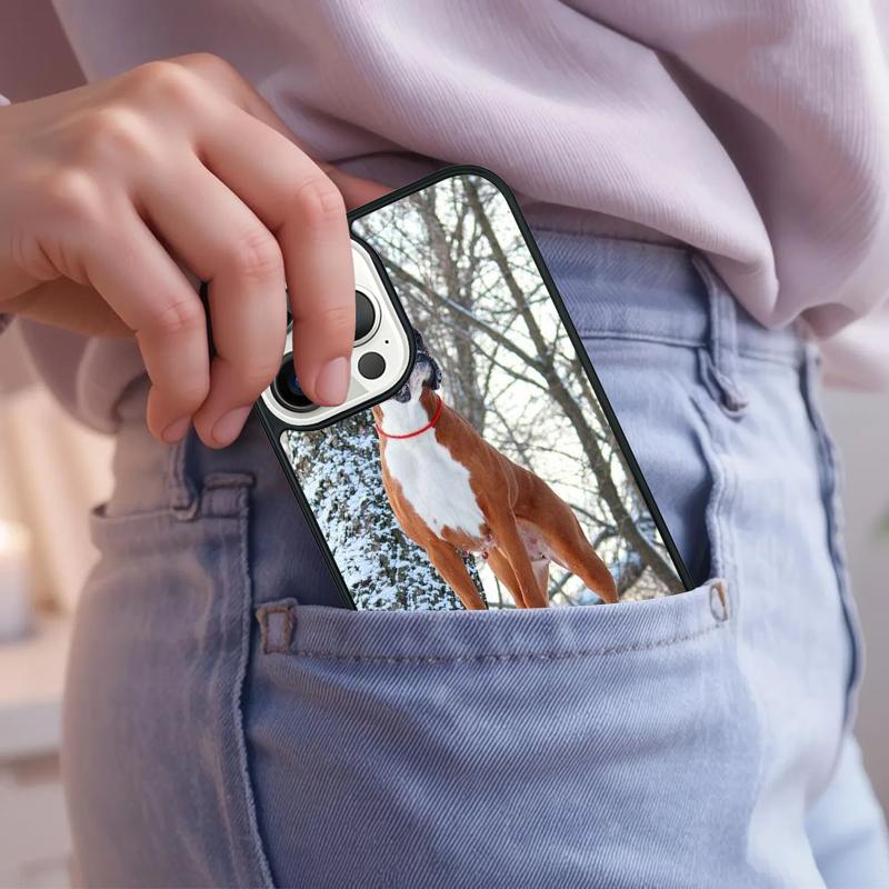 Boxer Dog Cute Funny Phone Case For iPhone 17 Air 15 16e 14 13 Pro Max Coque 12 11 Pro Max PLUS cover