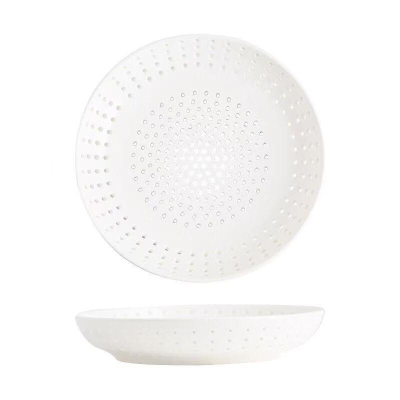 20cm Round Ceramic Steaming and Draining Plate