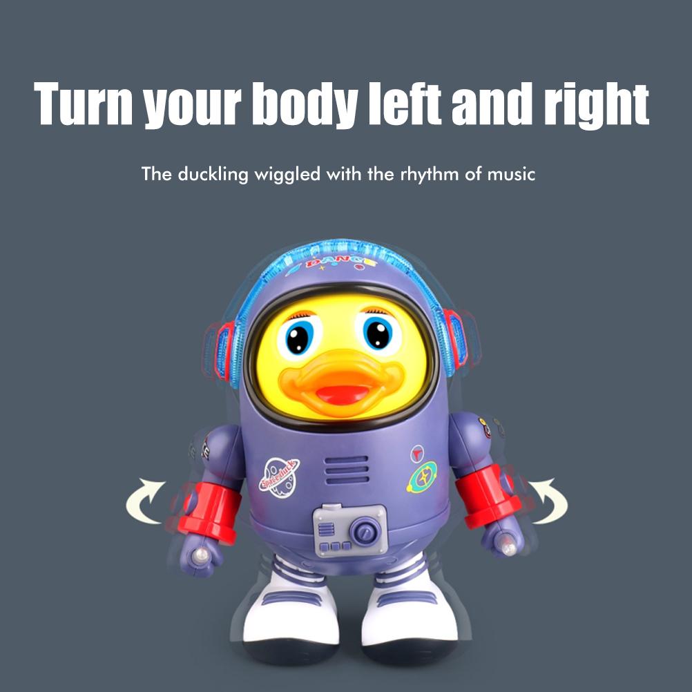 Dancing Duck Plaything Electric Musical Dancing Duck Educational Toy Space Duck Toy Gifts for