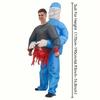 Bloody Half-length Weird Costume Halloween Inflatable Doctor Suit Scary Show Party Dress Up Halloween Horror Inflatable Suit