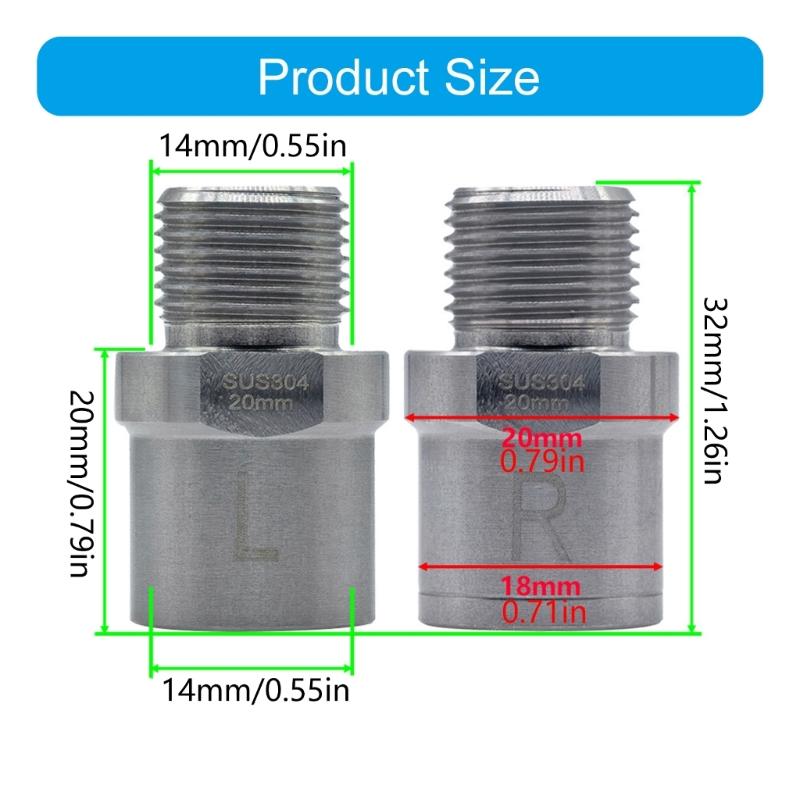 1Pair Bicycles Pedals Adapter Stainless Steels Bicycles Pedals Extender Bike Pedals Extenders Adapters Easy To Install