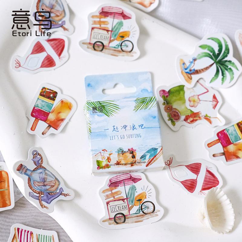 45pcs/pack Cute Stationery Stickers Cat Dog Diary Planner Decorative Mobile Stickers Scrapbooking DIY Craft Stickers