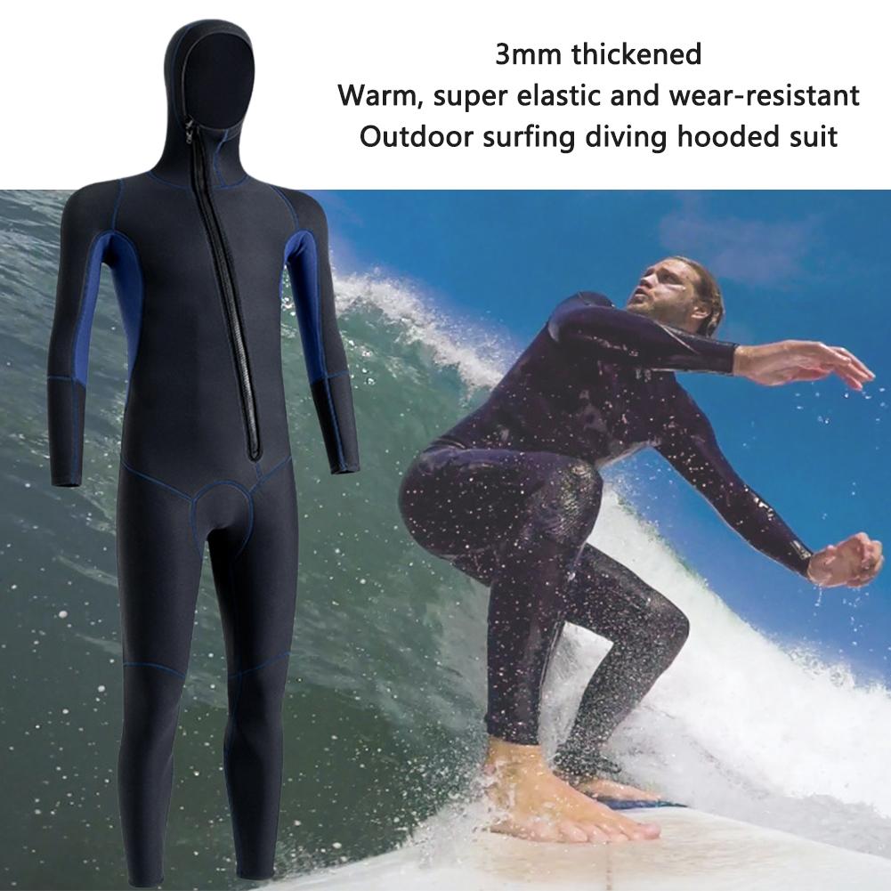 Neoprene Diving Protection Clothes Hooded Unisex Snorkeling Surfing Swimsuit Cold Proof Elastic Anti-scratch Outdoor Accessories
