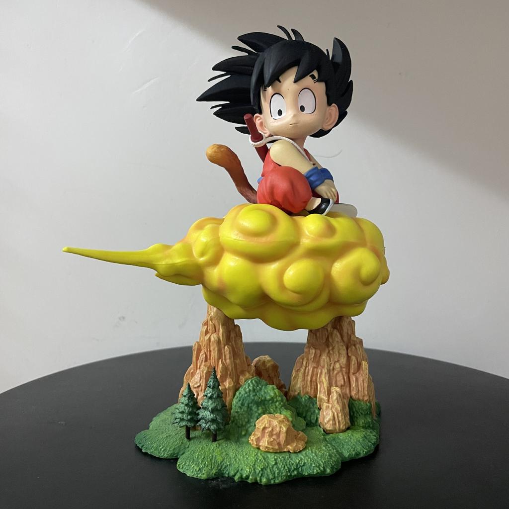 Super Saiyan, Somersault Cloud, Childhood, Little Wukong, Cloud Riding Sitting Statue, Doll Ornament, Boxed Figure