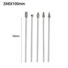 For Solid Carbide Rotary Burrs 5pcs 100mm Overall Length 3mm Shank 6mm Dia