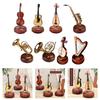 Mechanism Wind Up Musical Box Violin Music Box Miniature Musical Instrument Ornament Home Decors Creative Artware Gift