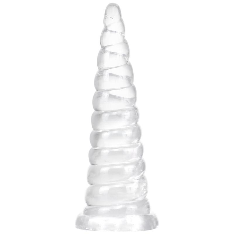 Kackkopf Eierlos Transparent Penis Groß Simulation Falscher Penis Kristall Weibliches Masturbationsgerät Analer Stöpsel Erwachsenenprodukte