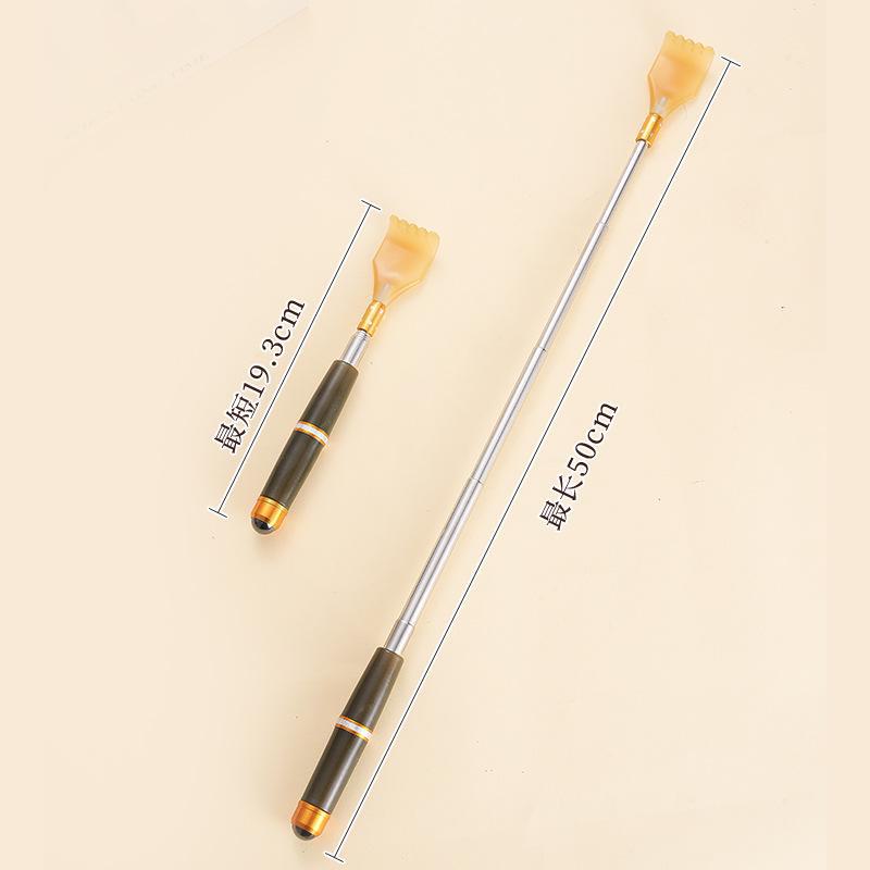 Portable Wooden & Stainless Steel Retractable Itch Scratcher
