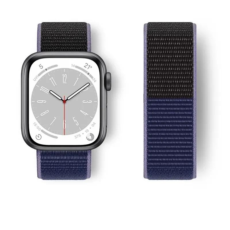 Nylon Loop For Watch Band Ultra-2 49mm 44mm 40mm 45mm 41mm Sport Pride Bracelet Iwatch Strap Series 9 8 Se 7 6 5 4 3