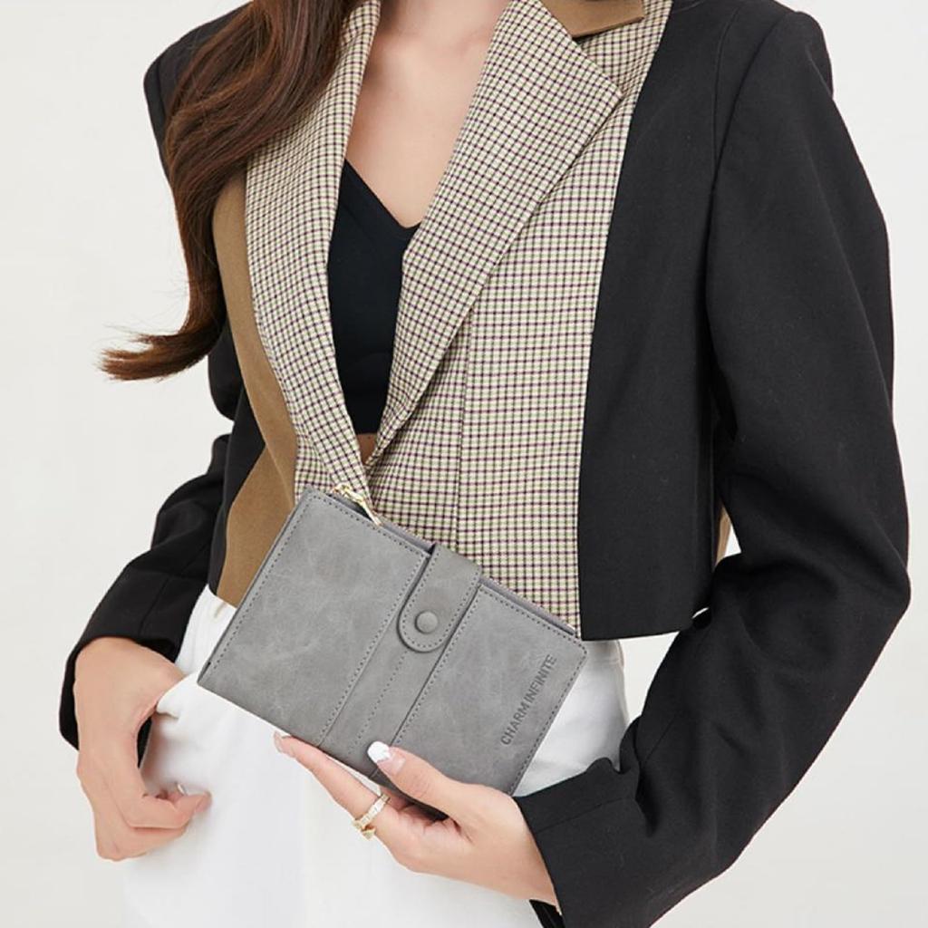 Cazycazun Passport Card SIM Card Coin Ticket Synthetic Leather Women's Multi-Function Holder, Holder, Holder, Holder, Holder, Anti-Skimming, (Blue)