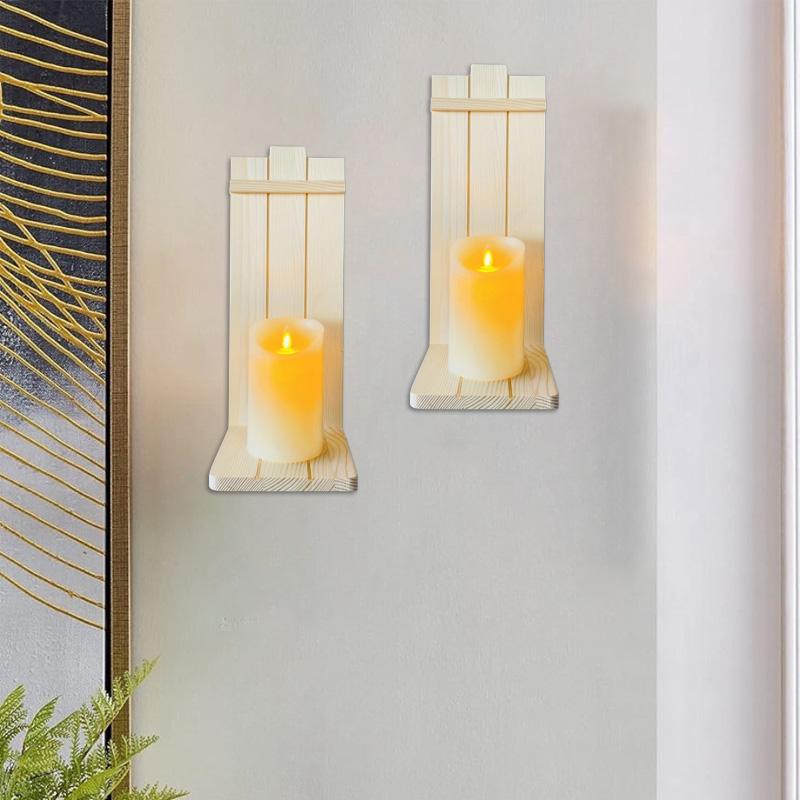 

1шт деревянный подсвечник для хранения подставка для дисплея из цельного дерева настенный подсвечник подсвечник