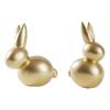 Resin Rabbit Figurine Decorating Modern Statuette Golden Bunny Ornament for Mantel Bookshelf Dining Tables Centerpieces Bedside