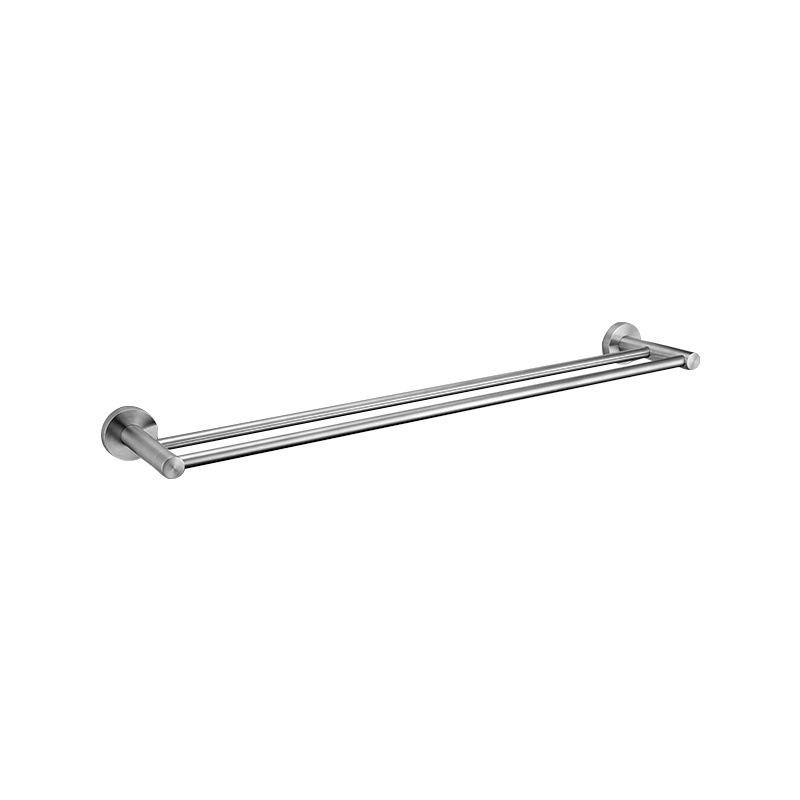 60 Series Model 304 Stainless Steel Wall-Mounted Towel Rack with Mirror Finish & Towel Ring