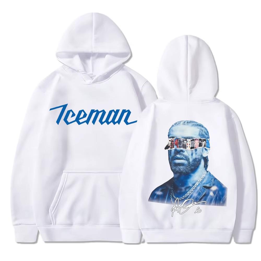 Rapper Drake Iceman Album Cover Hoodies Blue Iceman Men Women Hip Hop Fashion Hoody Sweatshirt Oversized Vintage Printed Sweatshirt 4XL