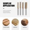 1/4inch Shank Straight Router Bits Woodworking Carving 3 Flute Wood Engraving Milling Cutter Industrial Accessories
