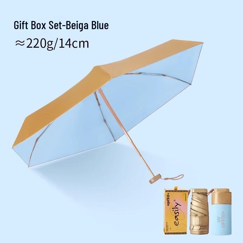 Easily Ultra-Compact Six-Fold UV Pocket Umbrella