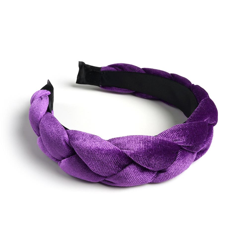 European and American Velvet Twist Braid Headband Collection
