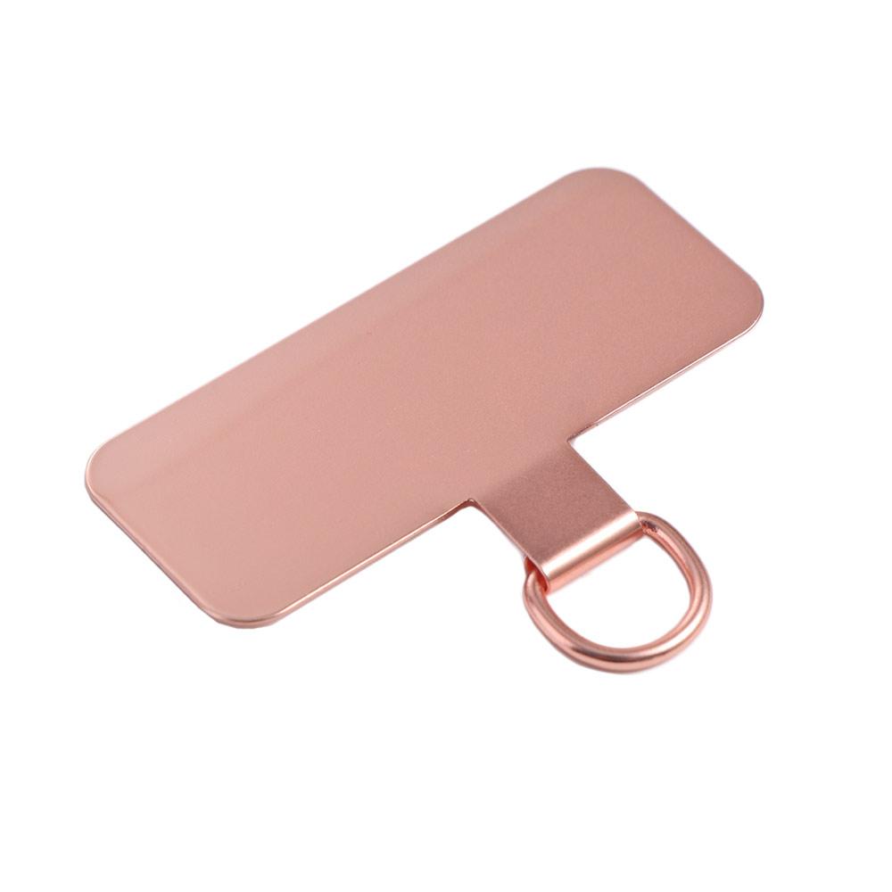 

Stainless Steel Phone Lanyard Gasket Detachable Snap Strap Metal Phone Patch Anti-lost Hanging Cord Phone Card Clip Mobile Phone рожевий колір золота
