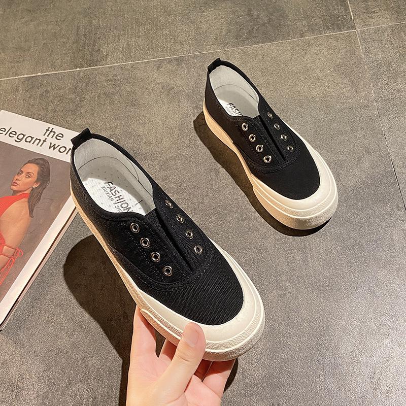 

Мягкая подошва, ленивые туфли на платформе с одной педалью, женская летняя обувь 2025 года, новые дышащие повседневные универсальные туфли для сноуборда, женская обувь 40