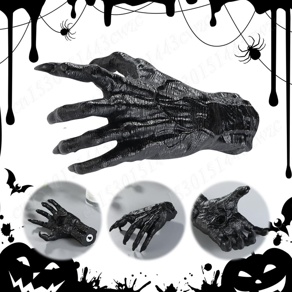 3 Set Halloween Gothic Demon Claw Hanging Hook Statue Resin Craft Jewelry Hanger Creative Halloween Party Decoration Horror Prop