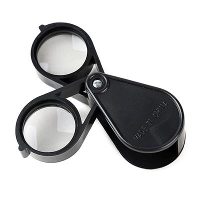 5X+5X Mini Magnifying Glass Folding Pocket Magnifier Portable Glass Loupe- for Book Magazine Science Class Jewelry
