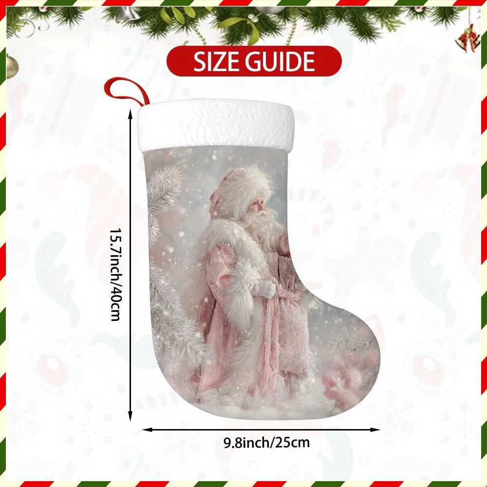 Christmas decoration fireplace hanging stockingOne Pink Christmas Stocking with a Magical Design, Ideal for Ho