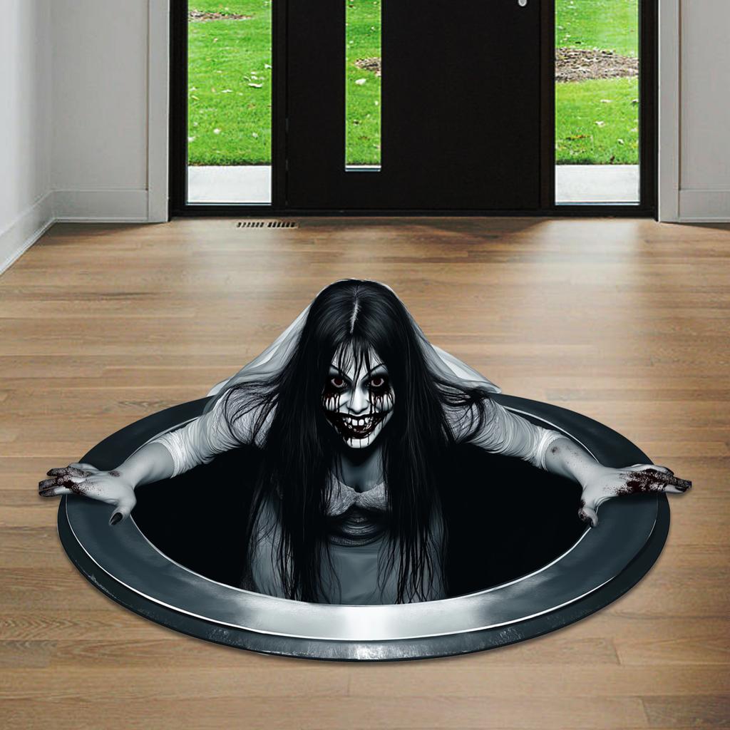 Halloween Bride Wall Decals Long Hair Stickers for Bedroom Living Room Decor