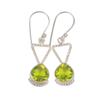 Peridot Edelstein 925 Sterling Silber Handgefertigte Statement Ohrringe 1,62" Geschenk für Mama EE-93-9
