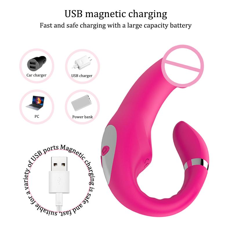 10 Speeds Double Heads Dildo Vibrators Female G Spot Vibrating Vagina Anal Prostate Massager Adult Sex Toys For Women Couples