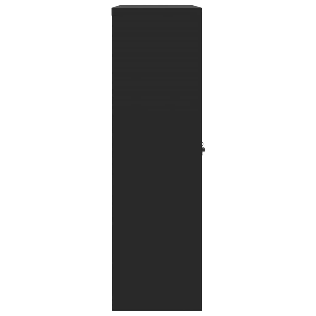 Filing Cabinet Black 90 x 40 x 140 cm Steel