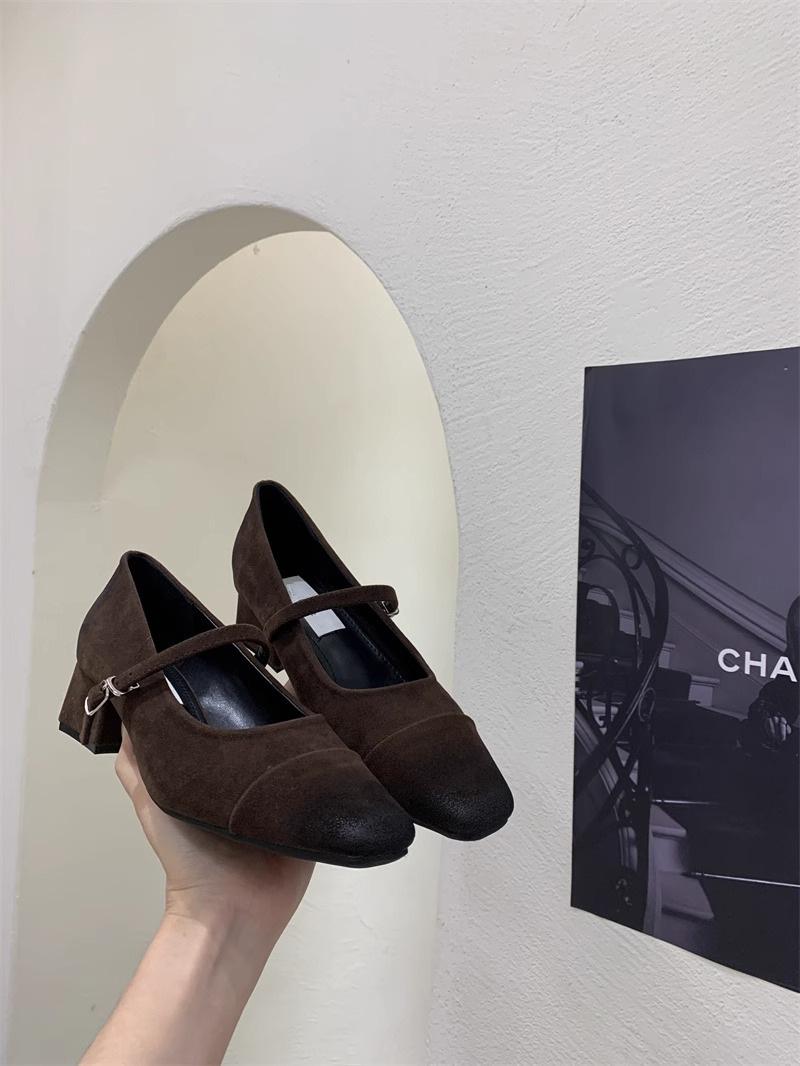 

Туфли Мэри Джейн на грубом каблуке в стиле ретро, черные, женские, 2024, туфли на среднем каблуке 39