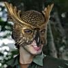 Masquerade Mask Owl Mask Bird Mask Beak Feather Half Face Mask Halloween Cosplay Costume Costume Mask for Mardi Gras